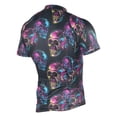 thumbnail image 2 of joogoo Neon Skull Listening Pattern Men's Cycling Jerseys Mountain Bike Short Sleeve Tops XL, 2 of 7