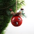 thumbnail image 1 of RBCKVXZ 2 bolas navideñas de metal con forma de campana para árbol de Navidad, decoración de fiesta, decoración navideña en liquidación, color rojo, 1 of 4
