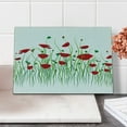 thumbnail image 2 of Poppy Flower Cutting Board, Scarlets and Buds on a Rural Field Refreshing Nature of Country Theme, Decorative Tempered Glass Cutting and Serving Board, Small Size, Scarlet Green White, by Ambesonne, 2 of 5