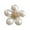White, variant on Soumake Chic Flower Bow Brooch Lightweight Rust-Resistant Alloy Lapel Pin Elegant Pearls Jewelry For Women Accessory