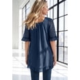 thumbnail image 2 of Roaman's Women's Plus Size Acid Wash Tunic, 2 of 5