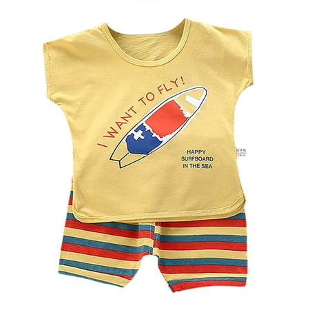 

Boy Outfits for 2-3 Years Toddler Baby Kids Girl Boys Sleeveless Cartoon Print Vest Tops Shorts Casual Set