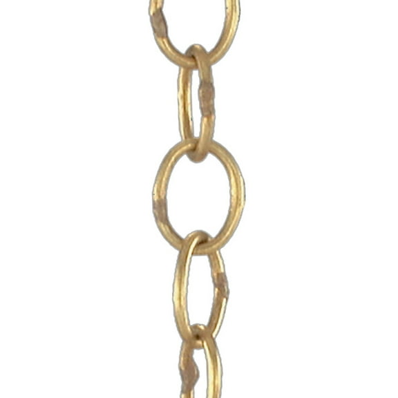 B&P Lamp® Antique Finish Brass, Light Duty, Oval Shape Chain, Ft.