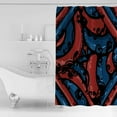 thumbnail image 2 of Fabric Shower Curtain 72x84 Inch, Hand Drawn Doodle Red Blue Black Lines Shower Curtain for Bathroom with Hooks,Waterproof Bath Shower Curtain Sets Decorative Bathroom Accessories, 2 of 6