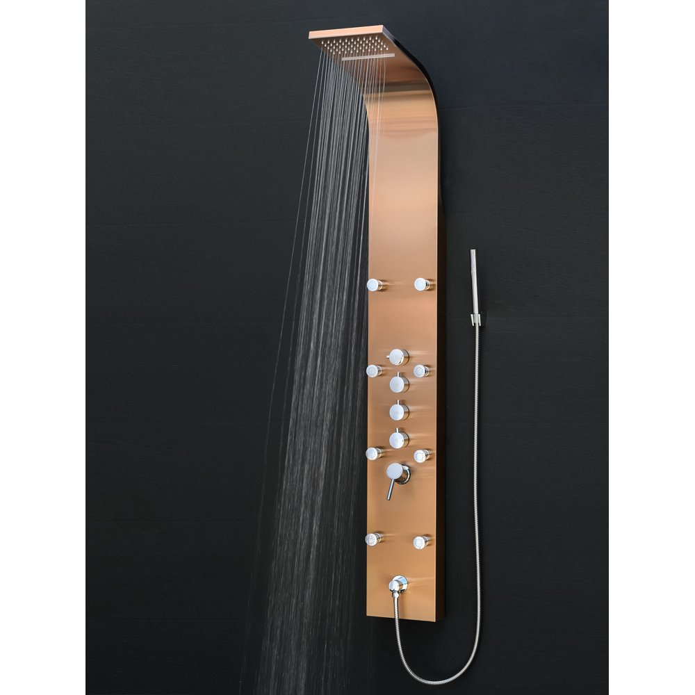 AKDY Stainless Steel Shower Tower Panel System Spa Rainfall Waterfall