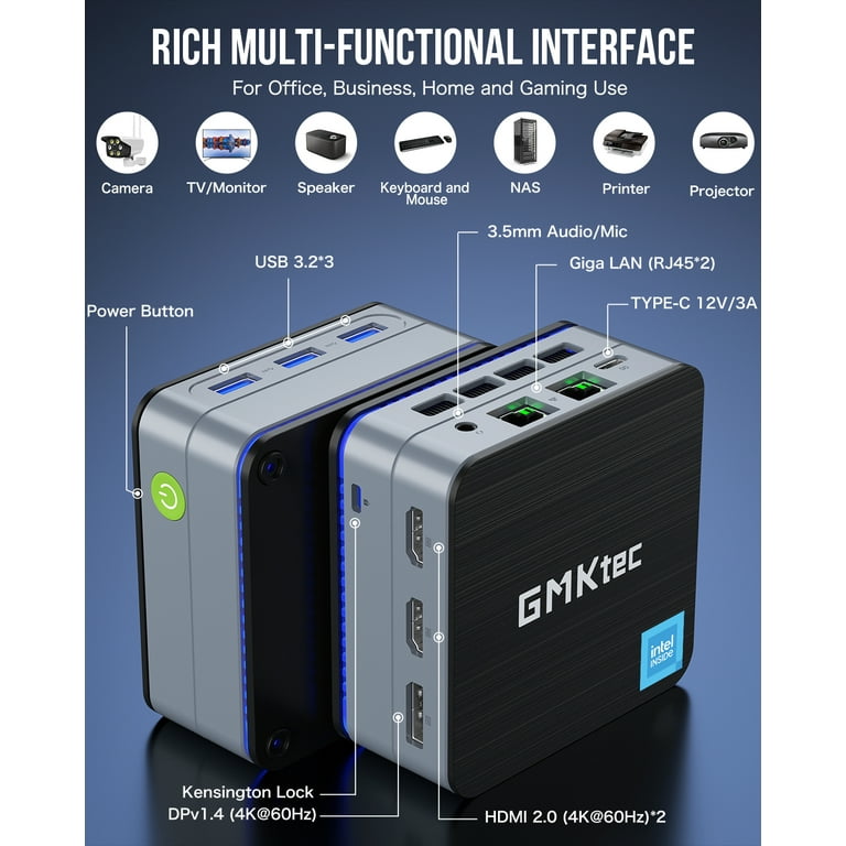 GMKtec Mini PC, 12GB RAM 256GB SSD, Intel N150(Up to 3.6GHz GMKtec Mini PC, 12GB RAM 256GB SSD, Intel N150(Up to 3.6GHz