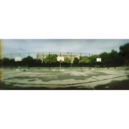 Basketball court in a public park McCarran Park Greenpoint Brooklyn New York City New York State USA Canvas Art - Panoramic Images (15 x