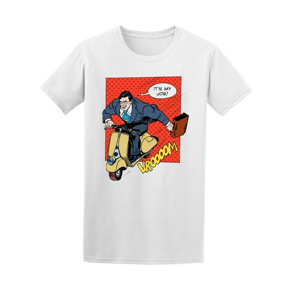 Pop Art Businessman In Scooter, Male Small