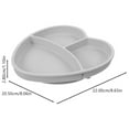 thumbnail image 2 of WRITWAA Silicone Heart Shaped Divided Suction Plate for Toddlers Dark Grey Food Plate, 2 of 7