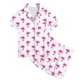 thumbnail image 4 of Pyjama en Satin pour Garçons, Imprimé Graphique, Ensemble de Pyjama pour Enfants à Boutons, Ensemble de Pyjama Décontracté, Pyjama pour Filles 8-10 Ans, 4 of 5