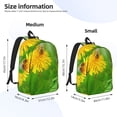 thumbnail image 3 of KLL Bees Pollinates A Yellow Dandelion Print Travel Laptop Backpack - College Backpack Business Work Bag Nurse Bag Casual Daypack for Weekender Business Hiking -Small, 3 of 6