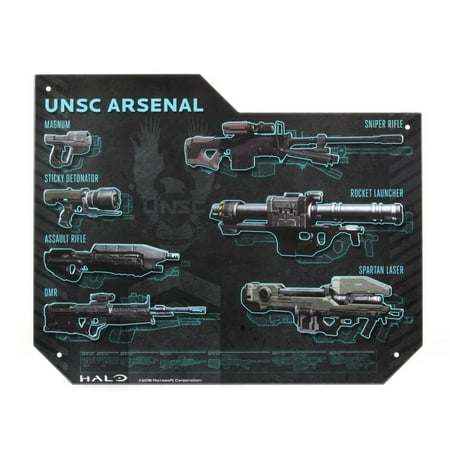 Halo Weapons Specs Tin Sign