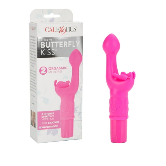 CalExotics Silicone 3-Speed Butterfly Kiss Vibrator - Pink