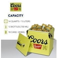 thumbnail image 3 of Coors Banquet Retro Ice Chest Cooler with Bottle Opener 13L (14 qt), 18 Can Capacity, Yellow and Silver, Vintage Style Ice Bucket for Camping, Beach, Picnic, RV, BBQs, Tailgating, Fishing, 3 of 10