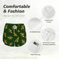thumbnail image 4 of Yiaed Hohey Bee Print Women's Running Shorts with Liner 3 Zipper Pockets Elastic Workout Athletic Gym Yoga Shorts-X-Large, 4 of 7