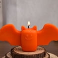 thumbnail image 2 of Halloween Decorations Indoor, 2'' Bat Design Candles for Home Decor, Bat, Gothic, Scented Soy Candle, Fall Decor, Halloween Gifts for Women Boo Basket Stuffers - Orange, 2 of 4
