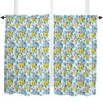 thumbnail image 4 of Mediterranean Lemon Flower Small Curtain Rod Pocket Short Curtains Half Drapes Partition Cabinet Door Window Curtains Home Decor, 4 of 6