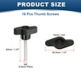 thumbnail image 2 of Z- Shaped Thumb Screws 304 Stainless Steel Tee Wing Knobs for Tightening Hand Replace M5 x 40mm - Z Shaped (16 Pack, Black), 2 of 7