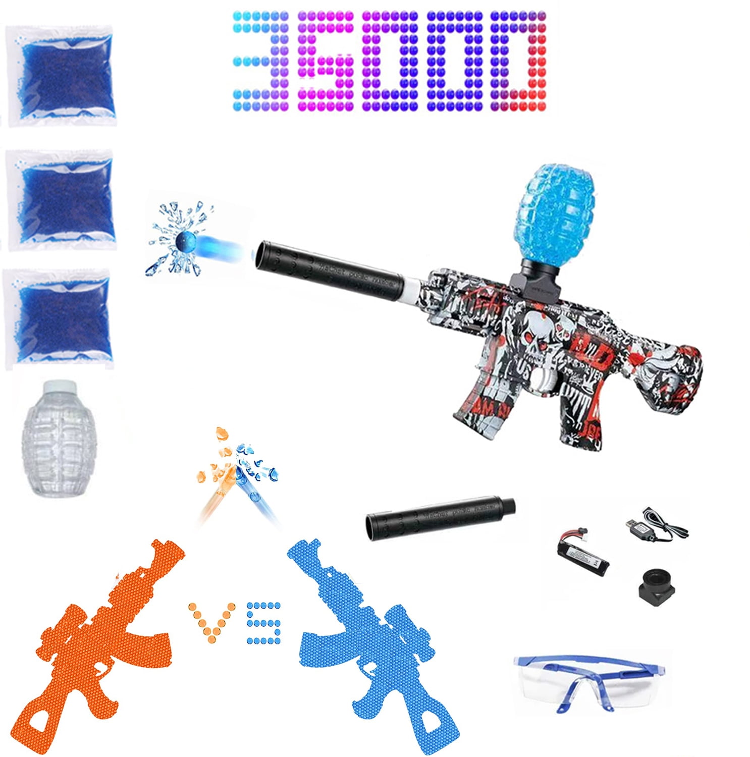 Plastic M416 Toy Gun Soft Crystal Ball Water Bullet Toy Gun Gel Blaster Safety 