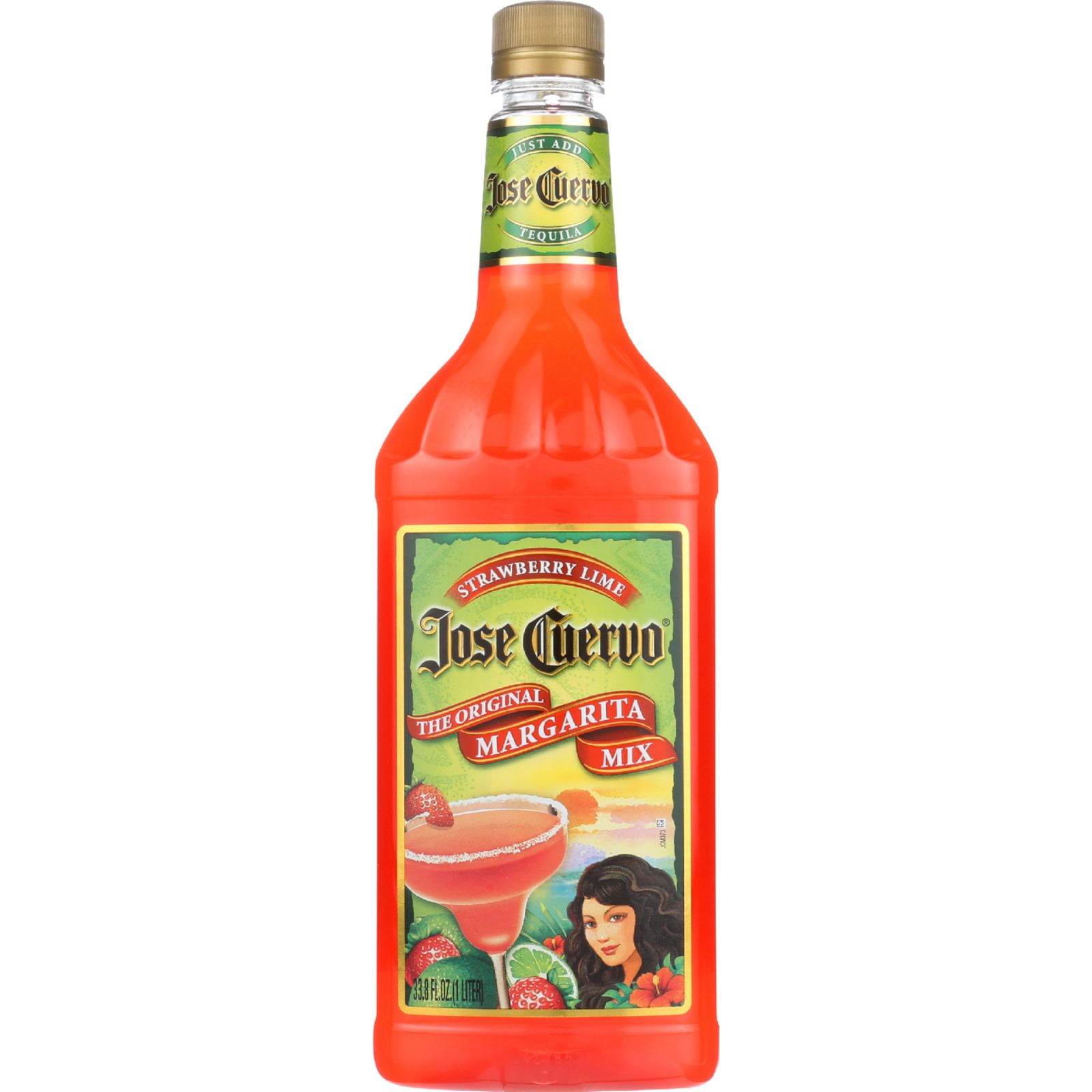 Jose Cuervo Margarita Mix Strawberry Lime 33.8 oz case of 12