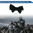 thumbnail image 2 of Accesorios para Casco de Motocicleta Decoración Moño de Sirena para Cascos de Motocicleta Bicicleta Esquí Tela Verde Sticker 1 Juego, 2 of 6