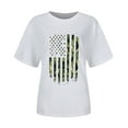 thumbnail image 4 of Women Independence Day Crewneck Short Sleeve Tshirt USA Patriotic Graphic Tops Summer Lightweight Beach Shirt Daily Outdoor Sporting Tees, 4 of 7
