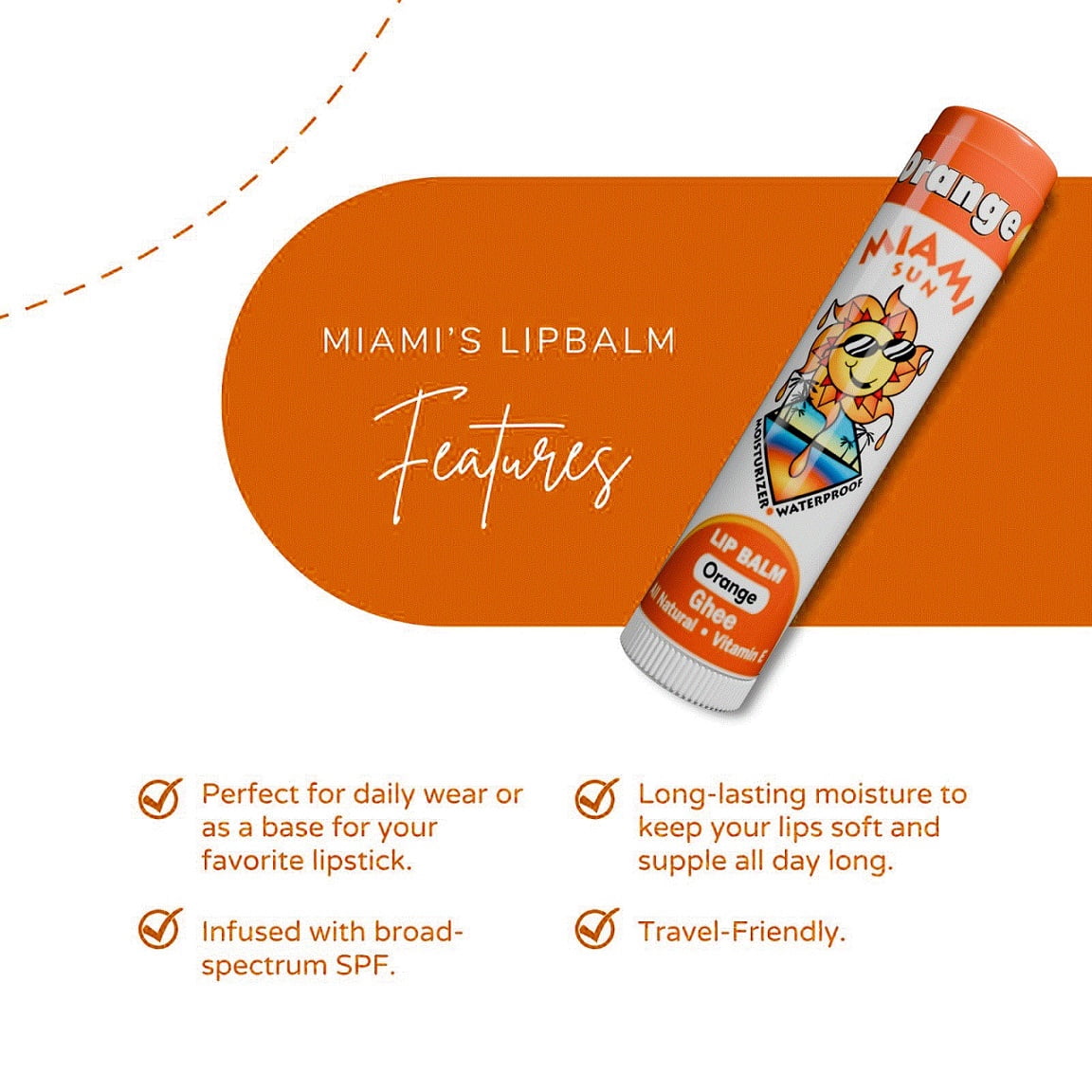 Miami Sun Anti-Aging Natural Orange Lip Balm Set (12)
