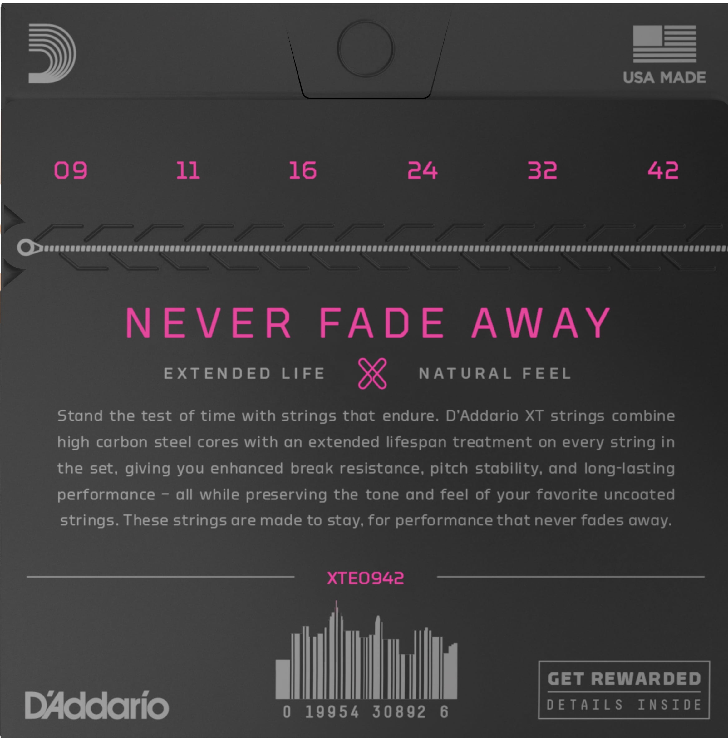 D'Addario Guitar Strings 5-Pack Electric Extended LIfe 09-42 Extra Light Nickel Wound