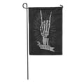 thumbnail image 1 of KDAGR Band Rock Roll Skeleton Hand Music Hard Hipster Symbol Rocker Arm Badge Garden Flag Decorative Flag House Banner 28x40 inch, 1 of 2