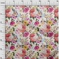 thumbnail image 3 of oneOone Cotton Poplin Twill Red Fabric Floral Sewing Fabric By The Yard Printed Diy Clothing Sewing Supplies 56 Inch Wide-KI, 3 of 4