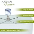 thumbnail image 5 of Aspen Creative 62132, Three-Light Metal Bathroom Vanity Wall Light Fixture, 21 1/4" Wide, Transitional Design in Chrome with Frosted Glass Shade, 5 of 6