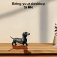 thumbnail image 2 of SIEYIO Dachshund Resins Standing Long Dog Statue Ornament Outdoor Garden Decorations, 2 of 8
