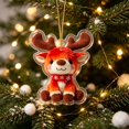 thumbnail image 5 of 2026 Christmas Home Party Decoration Christmas Flat Acrylic Ornaments Cute Mini Hanging Pendants Xmas Tree Decorations Car Interior Rearview Mirror Hanging Decor Festive Small Gift For Holiday, 5 of 7