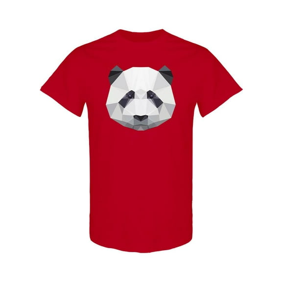 Polygonal Panda Face T-Shirt Men -Image by Shutterstock, Male x-Large