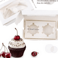 thumbnail image 6 of 30 Pack White Paper Cupcake Boxes with 2 Cavity Cookie Gift Boxes with Clear Window 2 Treat Holder Cupcake Containers Bakery Cake Box, 6 of 6