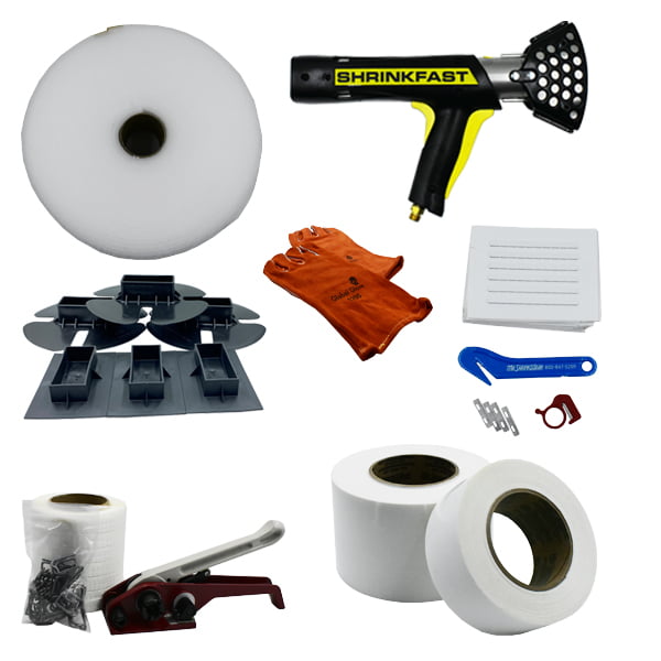 Single Large Boat Shrink Wrap Kit Heat Tools Accessories Includes Shrinkfast 998 Com - Outdoor Furniture Shrink Wrap Kit