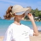 thumbnail image 4 of Sombrero de ala ancha con visera para mujer, sombrero de protección solar para playa, viajes, senderismo, jardinería, camping, 4 of 6