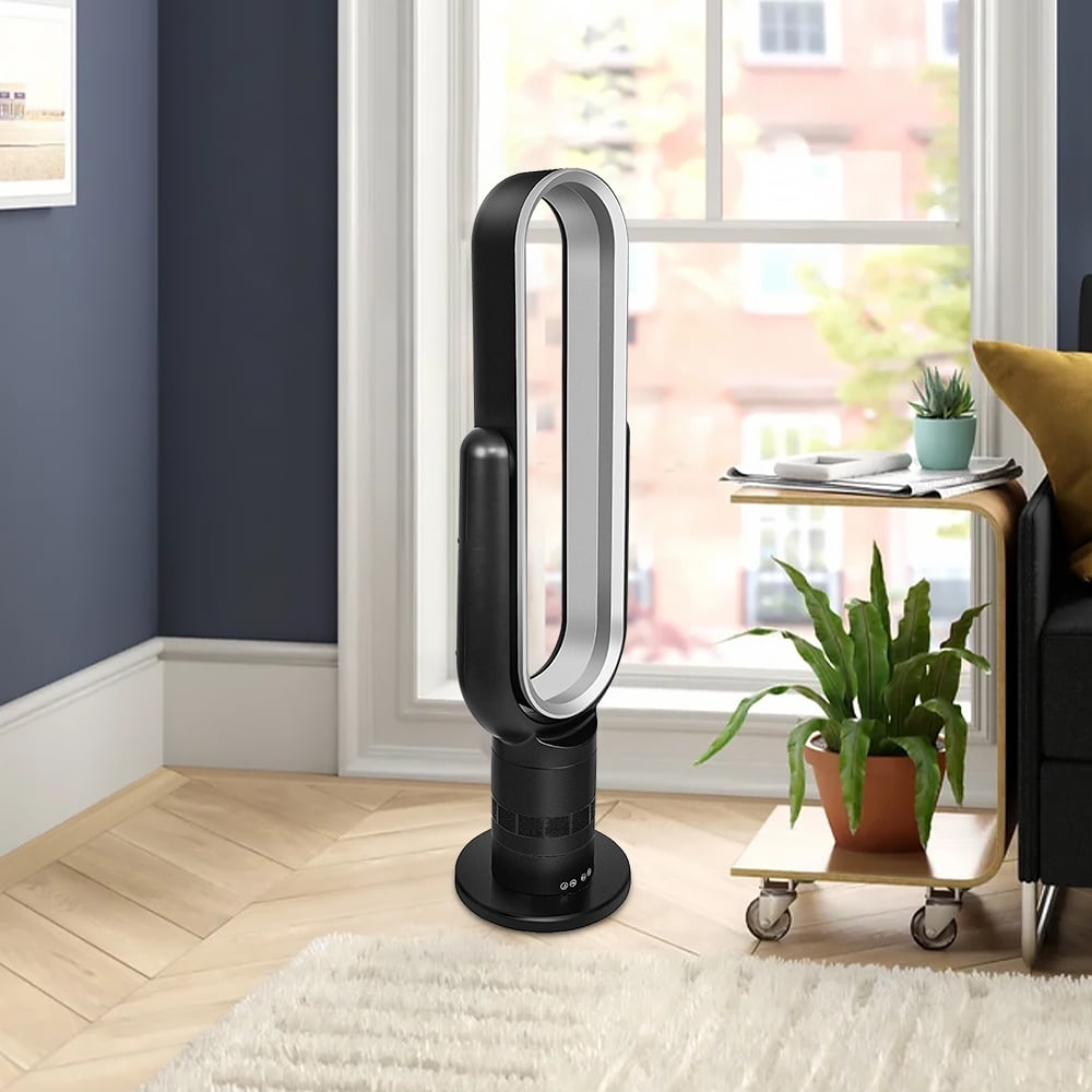 39 Inches Bladeless Tower Fan, BTMWAY Bladeless Fans with Remote Control, Oscillating Floor Fans with 3 Mode, 10H Timer, 10 Speeds, Low Noise Standing Fan for Bedroom, Living Room, Black, R2048 - Walmart.com