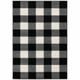 thumbnail image 1 of homeroots home decor 388043 7’ x 9’ Monochromatic Gingham Pattern Indoor Area Rug, 1 of 1