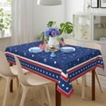 thumbnail image 3 of Patriotic Rectangle Tablecloth 60x84 Inch Memorial Day Independence Day American Flag Rectangle Tablecloth Washable Microfiber Tablecloth Decorative Table Covers for Picnic Party, 3 of 6