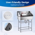 thumbnail image 5 of CO-Z Professional Elevated 34" Stainless Steel Dog Bath Tub & Pet Grooming Station, 5 of 8