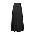 thumbnail image 3 of New Summer Arrivals SMihono High Waist Wrap Skirt with Shorts Flowy Skirts for Women Trendy Summer Ruffle High Low Maxi Skirt with Slit Black 6, 3 of 4