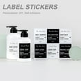 thumbnail image 7 of 1 Set Waterproof Lotion Label Stickers Ultra Thin Rectangle Hair Shampoo Dispenser Bottles Label Sticker for Dorm, 7 of 7
