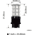 thumbnail image 2 of PA LED 2PCS 30SMD 3157 Green Auto LED Bulb 12V for Turn Signal, Side Marker, Stop, Back, Tail Light, 2 of 4