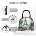 thumbnail image 4 of Fotbe Parisian Cafe With Eiffel Bolsa de Almuerzo con Estampado, Lonchera Aislada, Contenedor de Comida Reutilizable Tipo Cooler a Prueba de Fugas, 4 of 6