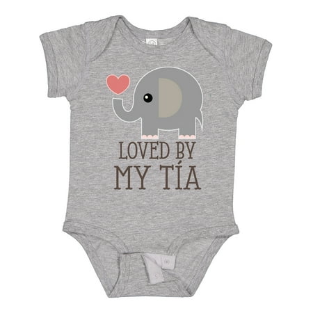 

Inktastic Tia Loves Me Baby Elephant Gift Baby Boy or Baby Girl Bodysuit