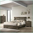 thumbnail image 5 of Chests & Wardrobes, Rustic 4-Drawer Tall Chest Brown Gray Wooden Bedroom Storage | Rustic Brown | Wood, 5 of 6