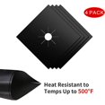 thumbnail image 3 of 4Pcs Heat Resistant Stove Burner Covers Reusable Non Stick Protector 10.6 X 10.6 Inches, 3 of 7