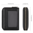 thumbnail image 2 of SENDEFN Leather Credit Card Holder Wallet for Women RFID Small Zipper Card Case with ID Window, 2 of 7