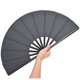 thumbnail image 2 of Ventilador de mano HONSHEN plegable de tela de nailon negro para taichí, paquete de 2, 2 of 5